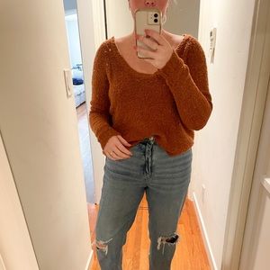 RVCA rust colored sweater